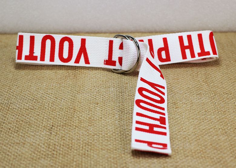 Dekorativer Gürtel aus Nylon-Canvas für Studenten, Kleid mit Doppelschlaufe und Schnalle, Damengürtel_voghion.com