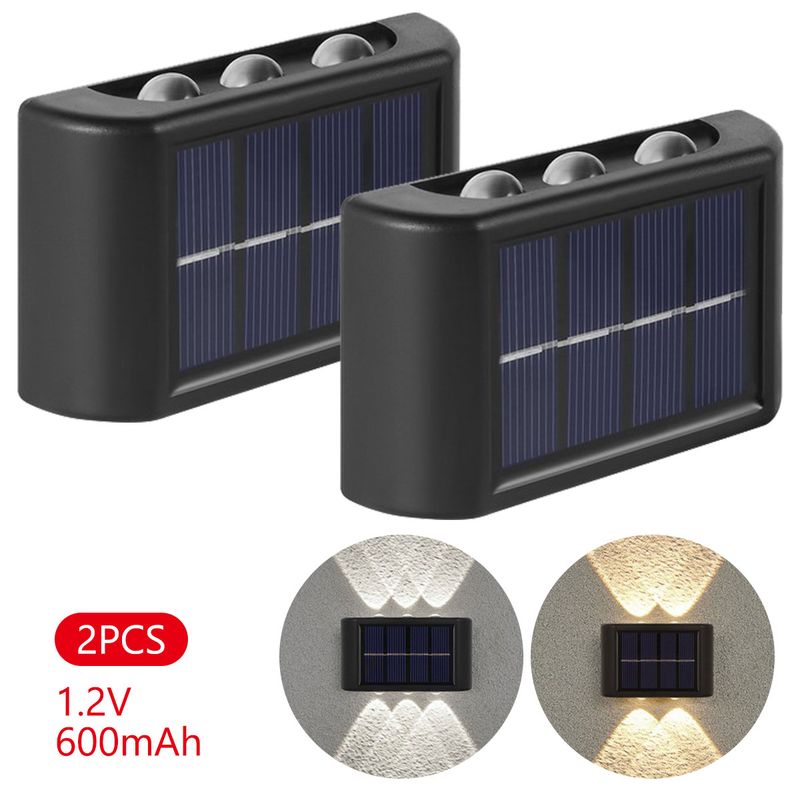 2PC Solar Væglampe Udendørs Vandtæt Have Lys Dekoration til Balkon Gårdsplads Gade Væglampe Have Solar Gadelys_voghion.com
