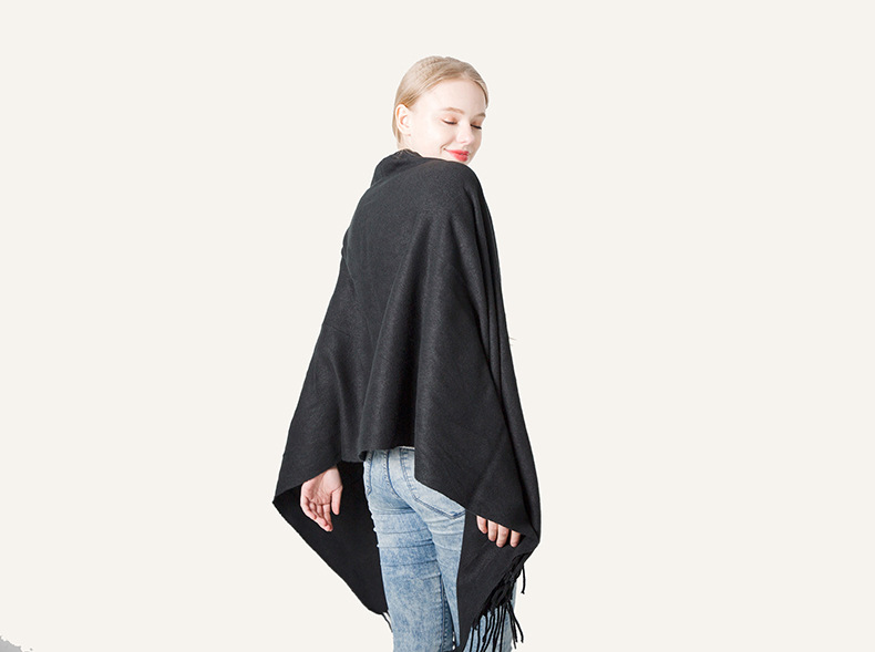 Women's Scarves imitation cashmere solid color scarf men and women couples solid color scarf shawl _voghion.com