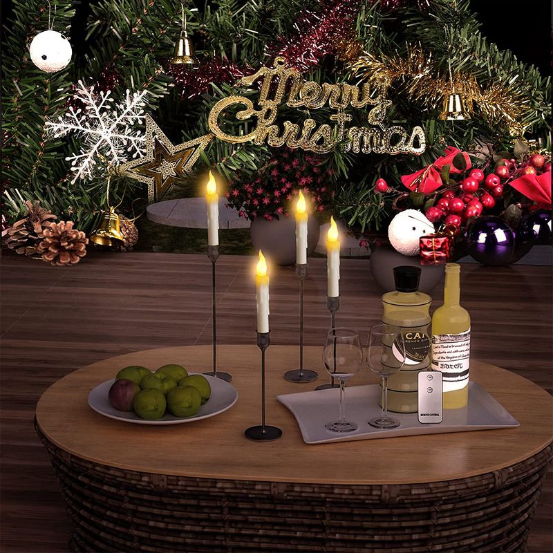 Cross-border hot wand suspension candle light Potter theme party decoration remote control long rod electronic candle light_voghion.com