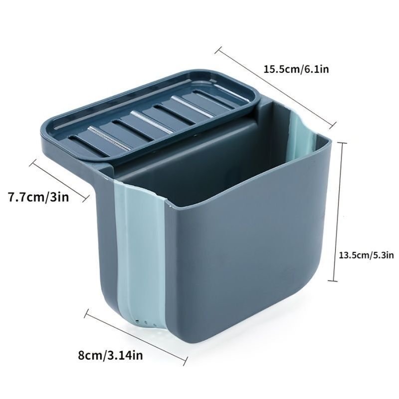 1pc Suction D Kitchen Trash Hanging Drain Sink Cup Telescopic Can; Multifunctional Shelf; Basket; Kitchen Sink Folding Foldable_voghion.com