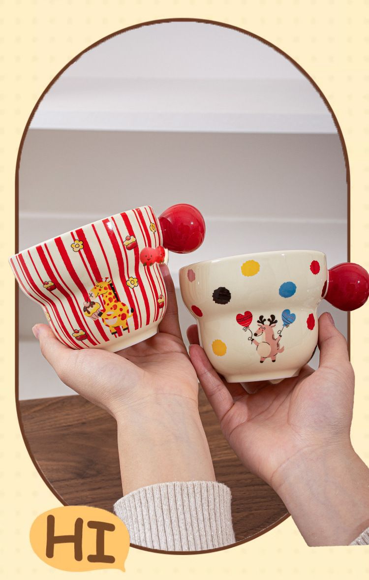 Handheld Coffee Cup, Ceramic Mug For Women With High Looks And Handle, Water Cup For Home Use, Especially Beautiful Latte Cup_voghion.com