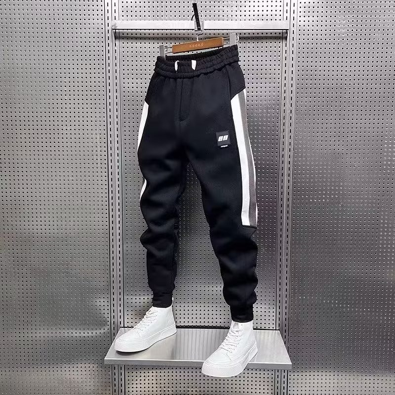 2023 New Pants Men's Striped Casual Pants Tie-in Hip Hoodies Spring And Autumn Haren Handsome Sports Youth_voghion.com