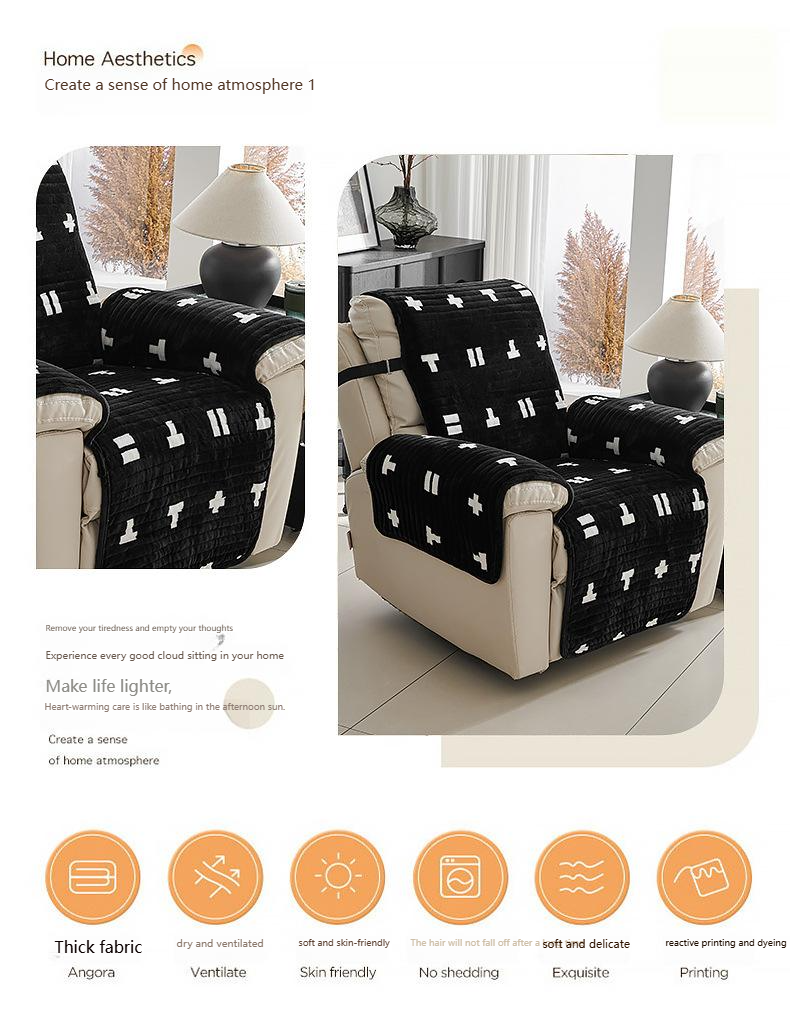 Sofa Cushions First Class Sofa Recliner Non Slip Cushion Plush Spring Autumn Winter Universal Single Seat Sofa Cover_voghion.com