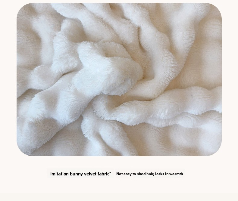 Bubble Fleecedecke – Ultraweicher Milchsamtüberwurf für Bett, Sofa und Büro, leichte Ganzjahresdecke aus 300 g/m² Polyester_voghion.com