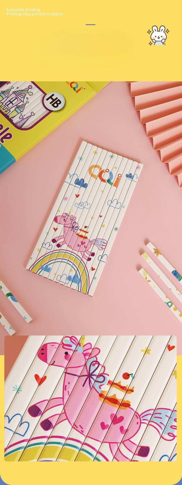 Kreative Cartoon-Quadrat-Puzzle-Bleistifte, DIY-Spaß-Lernwerkzeug für die frühe Gehirnentwicklung von Kindern, HB-Schreibstifte_voghion.com