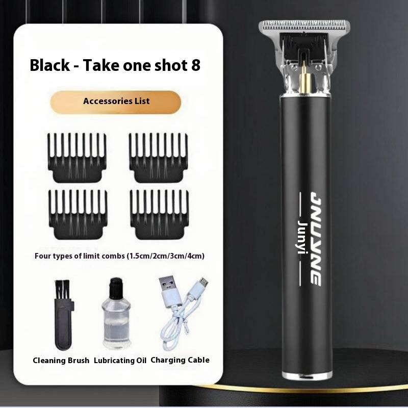 Máquina de cortar cabelo profissional com fio para salão - durável e silenciosa com 4 pentes-guia, óleo de manutenção, cabo de carregamento e escova de limpeza_voghion.com