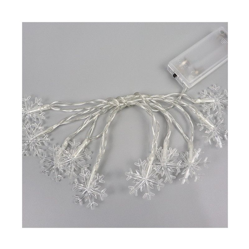 Snowflake LED String Lights - Outdoor Christmas Decorative Lights (1.5m/3m/4.5m, 10/20/30 LEDs, Warm White/Cool White/Multi-Color, IP42 Waterproof)_voghion.com