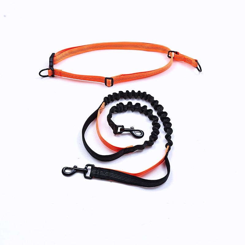 With Waist Bag Belt Double Gripper Elastic Climbing Running Traction Explosion-proof Rush Dog Walking Rope Pet Supplies_voghion.com