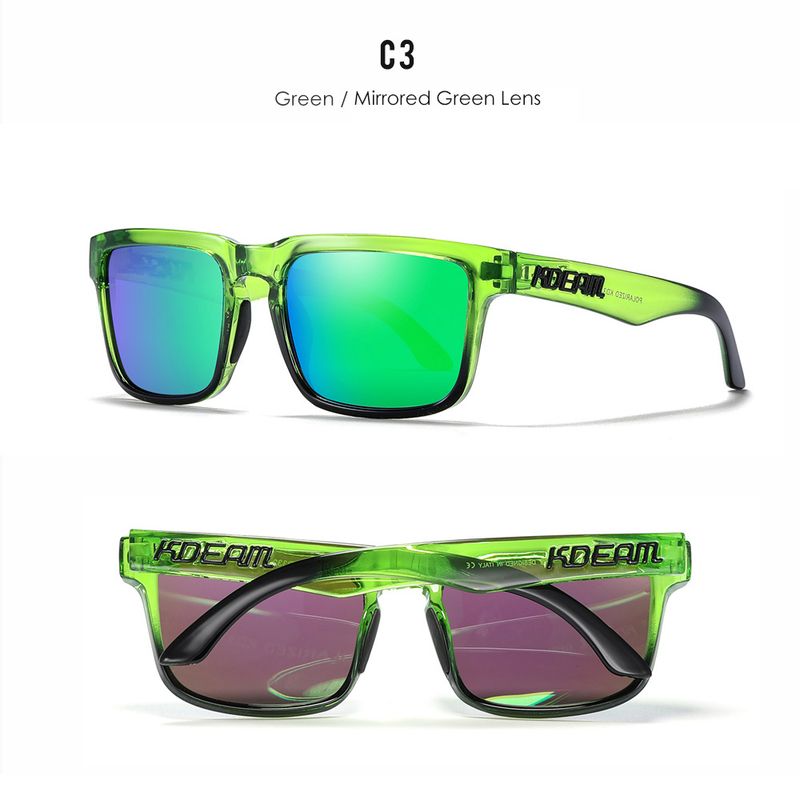 Moda KDEAM Occhiali da sole polarizzati da uomo, quadrati, casual, per esterni, occhiali da sole da donna, unisex, per coppia, con nuova confezione_voghion.com