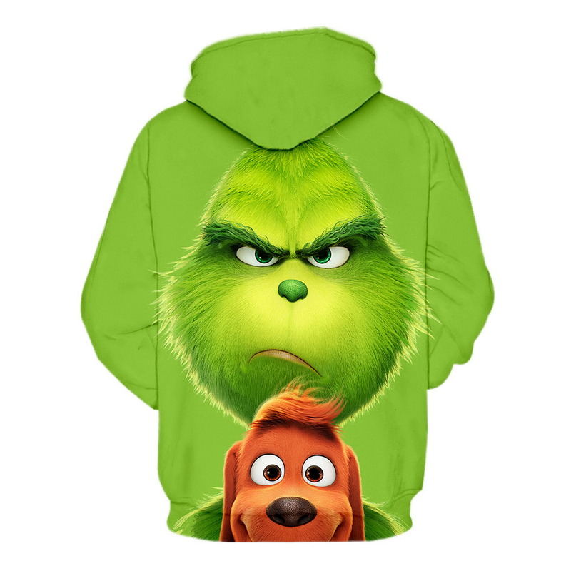 Cross Border New Animation D Digital Printing The Grinch Men S And Women S Sweatshirt Hooded Sweatshirt Spring And Autumn_voghion.com