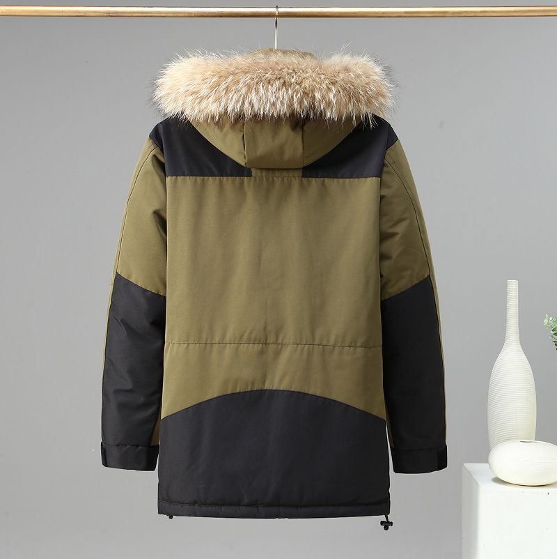 Giacca da lavoro invernale calda da uomo con cappuccio staccabile, antivento e impermeabile, cappotto in cotone spesso per attività all'aperto (colori multipli)_voghion.com
