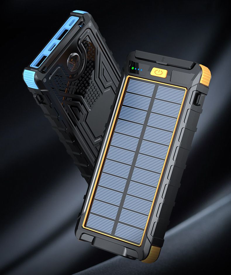 Power Bank 20000 MAh Waterproof Portable Solar Charger Powerbank For IPhone 16 Samsung Huawei Xiaomi External_voghion.com