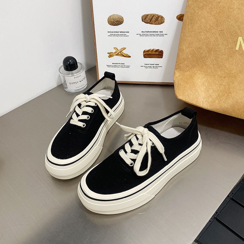 Canvas Shoes 2025 Spring And Summer New Thick Bottom Slope Heel Multifunctional Comfortable Hidden Heel Casual Shoes White Sneakers Fashion_voghion.com