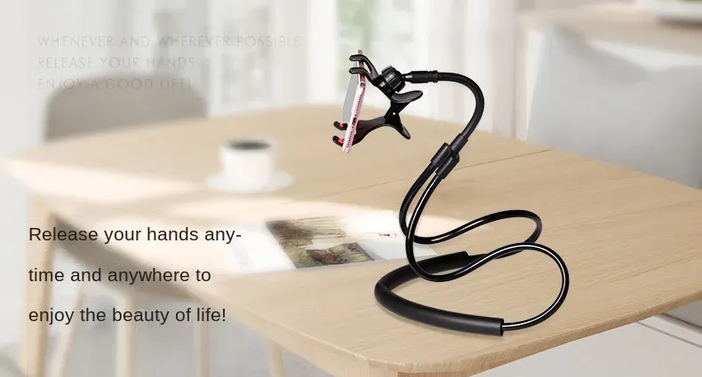 Supporto per cellulare regolabile a 360 gradi, supporto per smartphone, supporto per collo mobile appeso_voghion.com