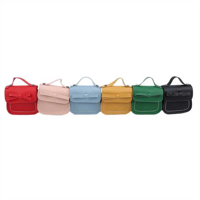 Rucksäcke Kinder Kleine Quadratische Tasche Bogen Messenger Mode Niedlich Tragbare Kleine Mädchen PU Schulter Handtaschen 220924_voghion.com