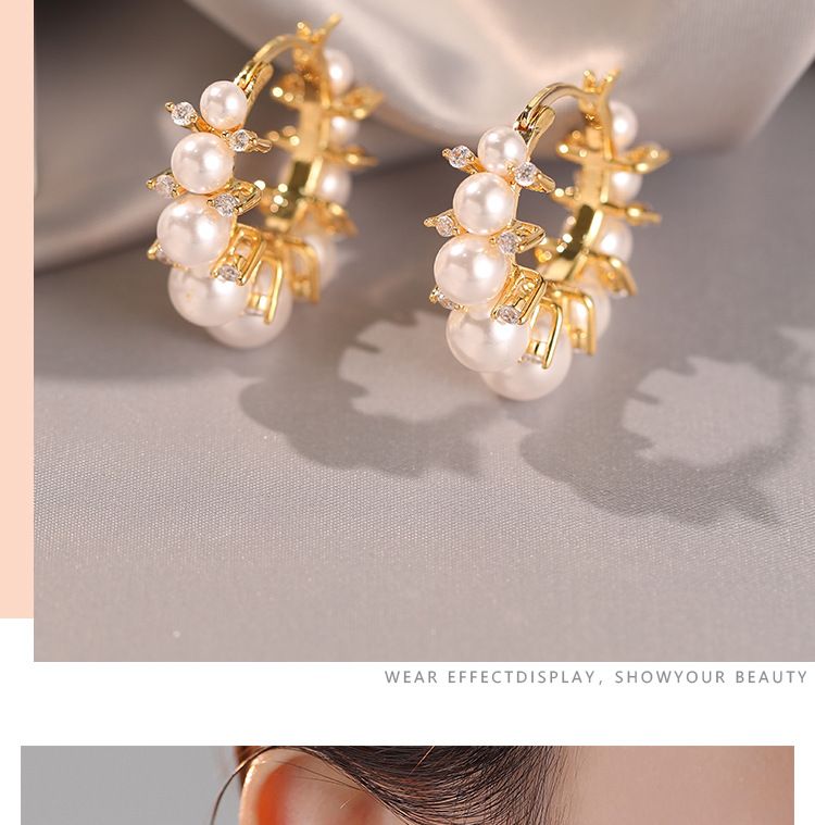 Orecchini da donna con gemme dorate e perle, design unico, orecchini eleganti di alta qualità, leggeri, di lusso, alla moda, stile minimalista, gioielli per le orecchie_voghion.com