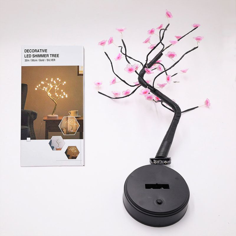 Ķiršu koka lampa Led vara stieples plūmju ziedu galda lampa Creative Night Light Noņemama ziedu zaru lampa_voghion.com
