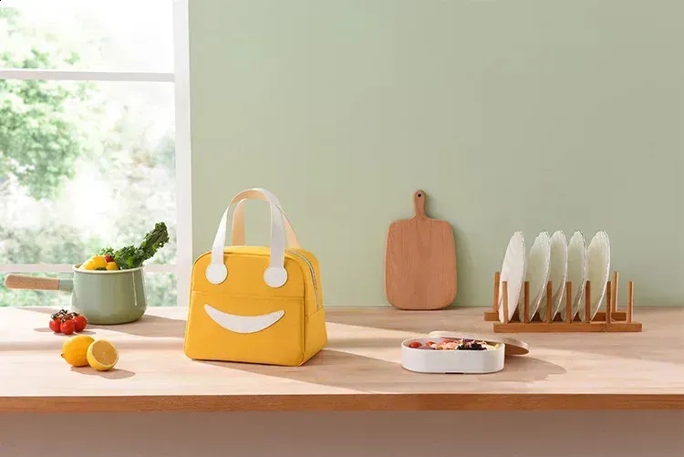 1 PCS Tragbare Lunchtasche Isolierte Gekühlte Lebensmittelsicherheit Warme Mädchen Picknick Damen 250318l_voghion.com