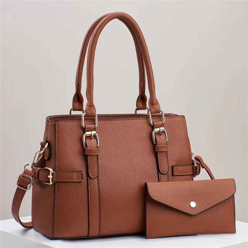 Handbag Set For Women Elephant Grain Simple Texture Bag Large Capacity Shoulder Handbag_voghion.com