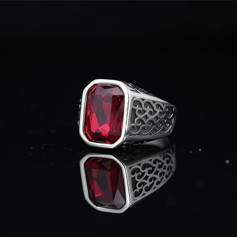 Herren Titan Stahl Kubanische Kette Design Offen Trendy Vielseitig Schwanz Zeigefinger Ring High-End Nische_voghion.com