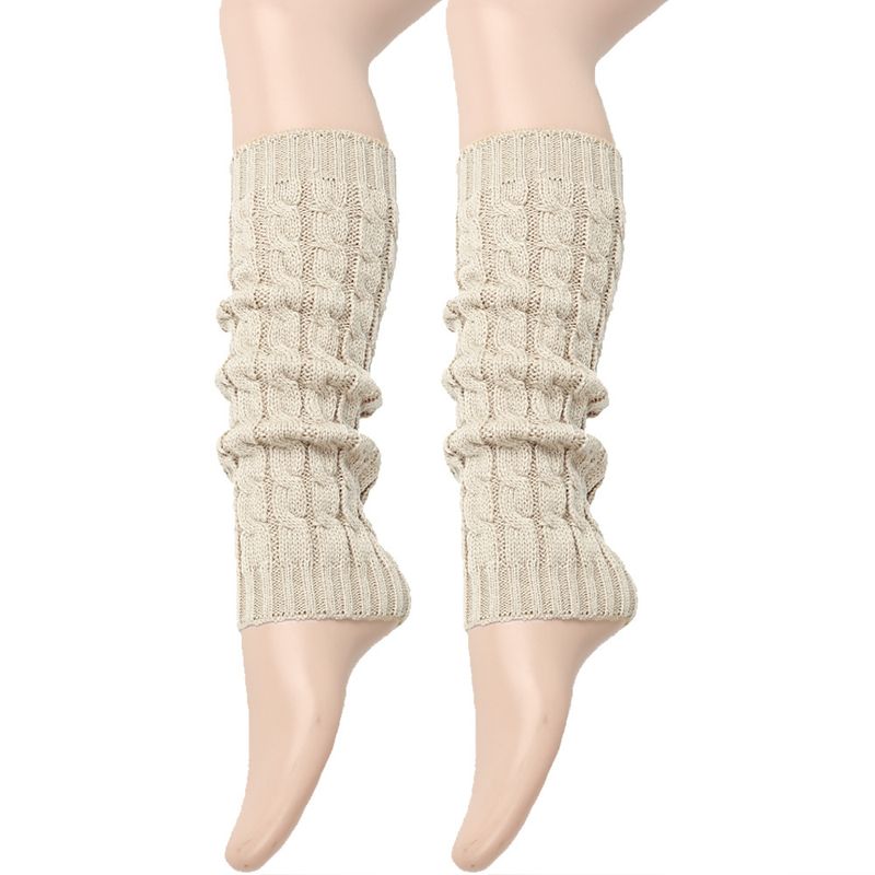 Grobe Wollsocken, Beinwärmer, gestapelte Socken im koreanischen Stil, gestrickte Beinabdeckungen für Herbst und Winter, grenzüberschreitende, achtstellige, gedrehte Beinschutzstiefel_voghion.com