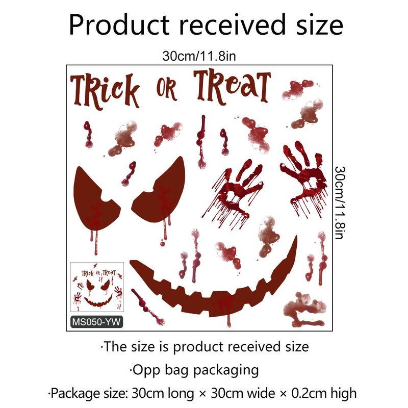 Aufkleber Halloween Blut Handabdruck Fußabdrücke Dekorative Wandaufkleber Fensteraufkleber Wohnzimmer Schlafzimmer Hintergrund Home Dekoration Aufkleber_voghion.com