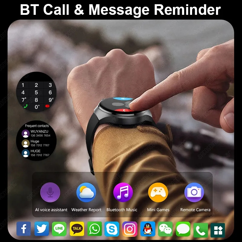2023 GPS za Huawei Xiaomi NFC pametni sat muški sat 4 Pro AMOLED HD ekran otkucaja srca Bluetooth poziv IP68 vodootporan pametni sat_voghion.com