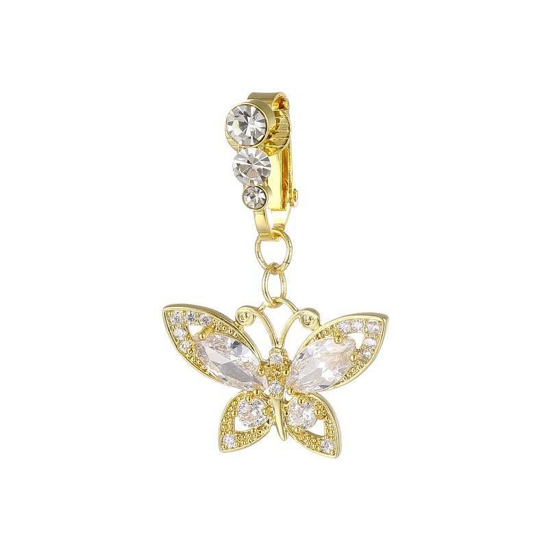 Anello per ombelico per donna Design alla moda a forma di farfalla Anelli per ombelico alla moda sexy Gioielli penetranti in acciaio inossidabile_voghion.com