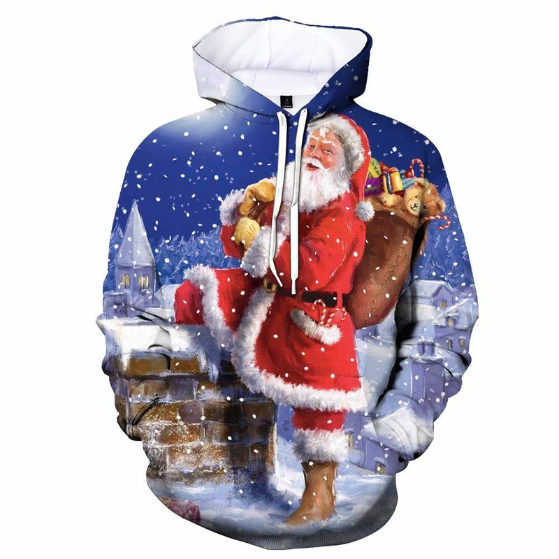 Neue Weihnachtsbaum Hoodies Santa Claus 3D Druck Männer Frauen Mit Kapuze Sweatshirts Übergroße Pullover Y2k Harajuku Tops Kinder Kleidung_voghion.com
