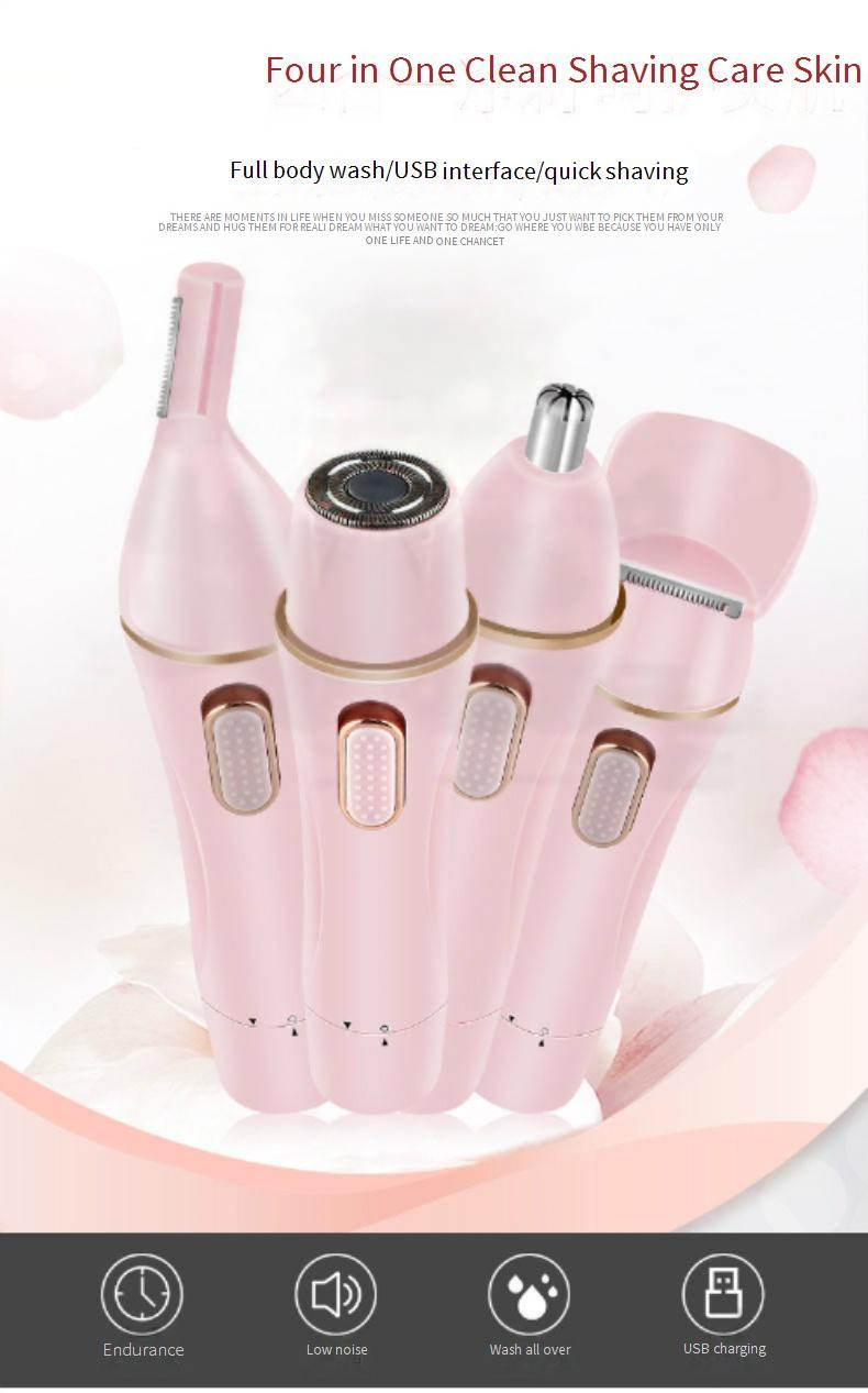 Epilator Nyt produkt Multifunktionel barbermaskine USB-opladning Kvinders elektrisk øjenbrynstrimmer Bakkebaarde næsehårstrimmer Læbehåring Armhule_voghion.com