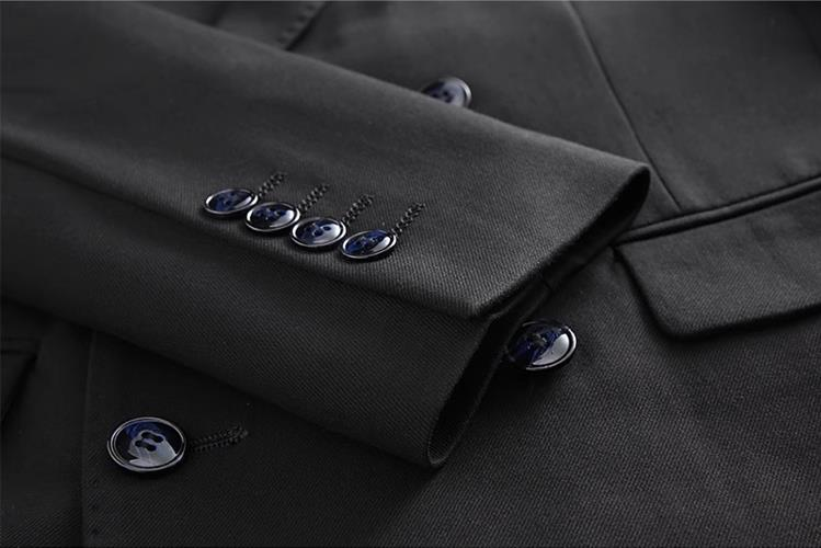 Men's Casual European And American Business Gentleman, Double-breasted Suit, Groom, Best Man, Host, Three-piece Suit + Waistcoat + Long Pants_voghion.com