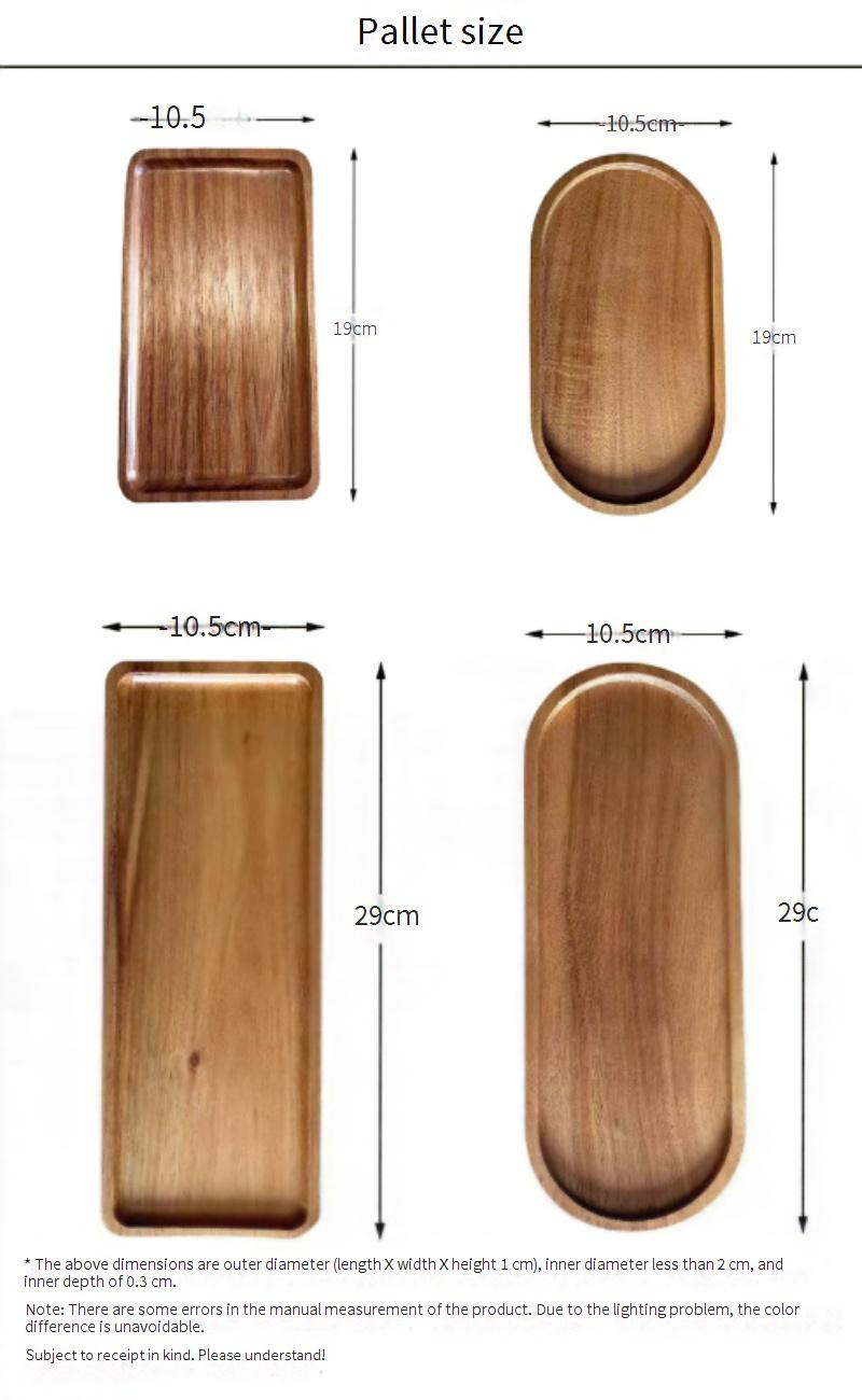 Rechteckiges Serviertablett aus Akazienholz – Hitzebeständige Holzplatte für Brot, Teetassen und Essgeschirr (elegantes Finish mit natürlicher Holzmaserung)_voghion.com