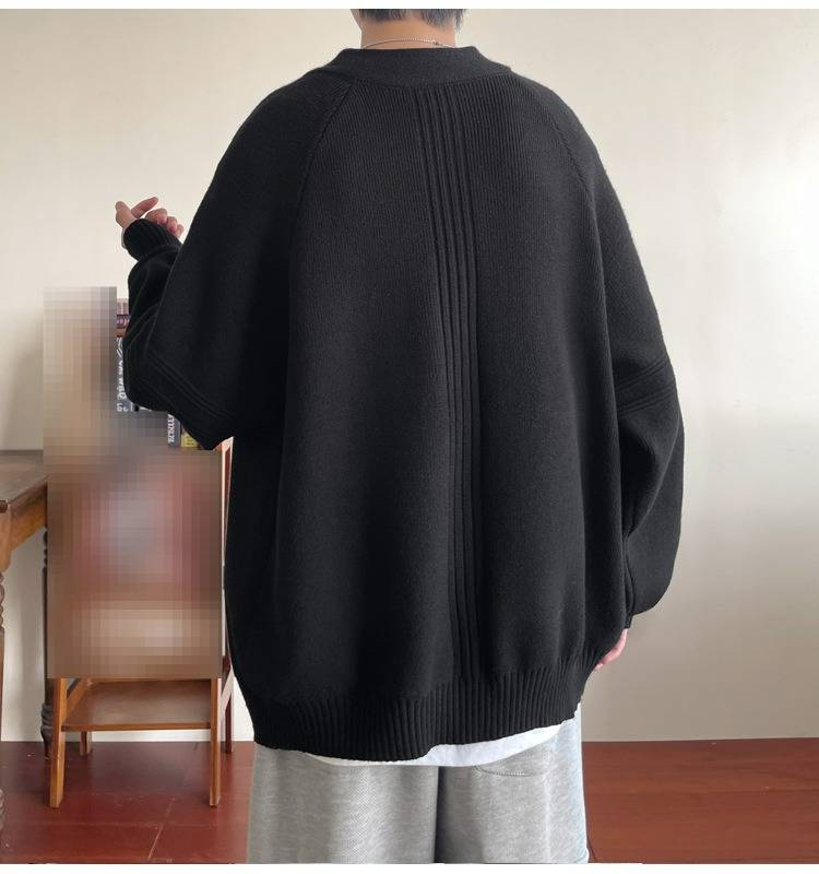 Autumn And Winter New Double Zipper Sweater Cardigan Jacket Knit Sweater High End Business_voghion.com