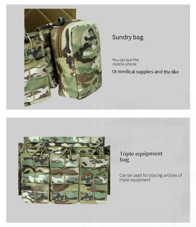 Quick-Release Tactical Vest – Laser-Cut MOLLE-Compatible Military Chest Rig (One Size, 6 Colors)_voghion.com