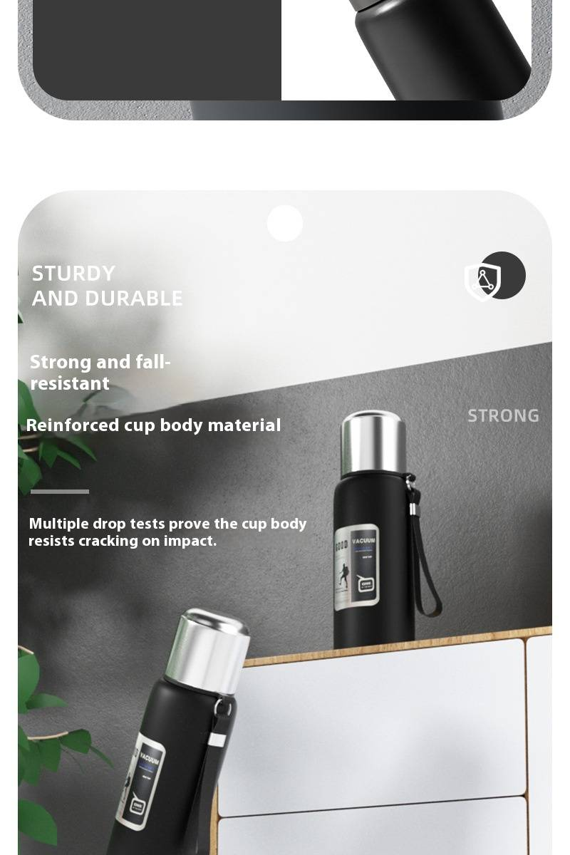 Stainless Steel Vacuum Flask With Tea Infuser – 304 Inner & 201 Outer Layer, 12-24 Hours Insulation, Leakproof & Durable_voghion.com