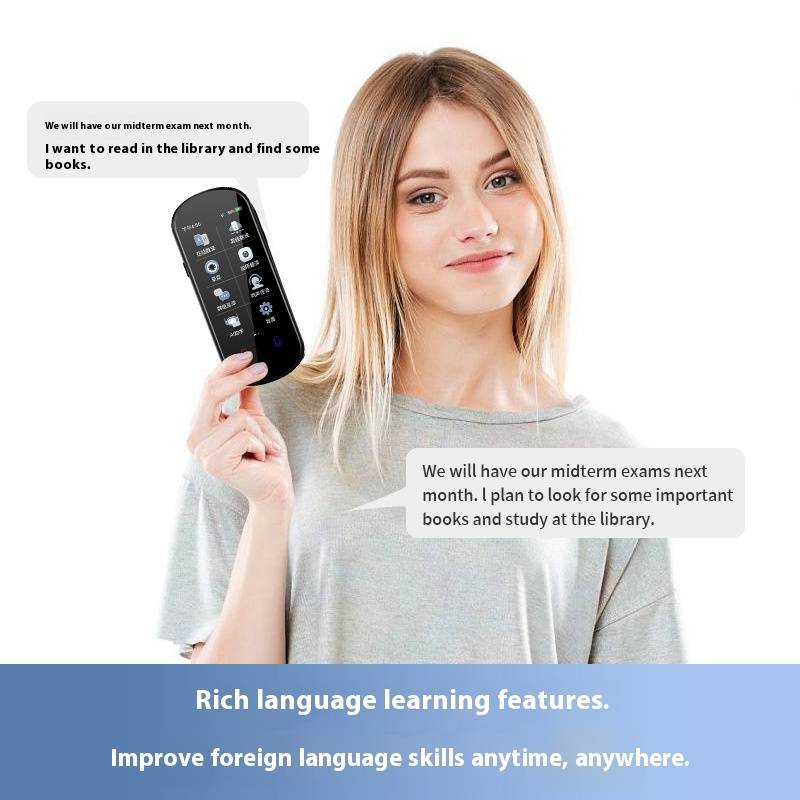 Smart Voice Translator Device - 138 Languages Offline Translation, Instant Voice Recorder, Portable Travel Interpreter_voghion.com