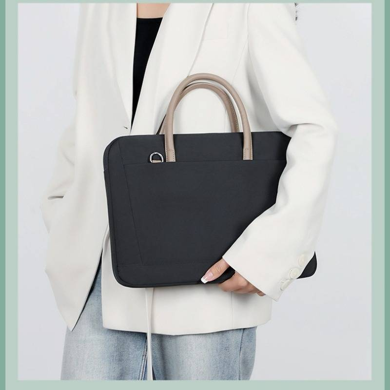One-shoulder Laptop Bag, Waterproof Briefcase For Women, Suitable For Meetings_voghion.com