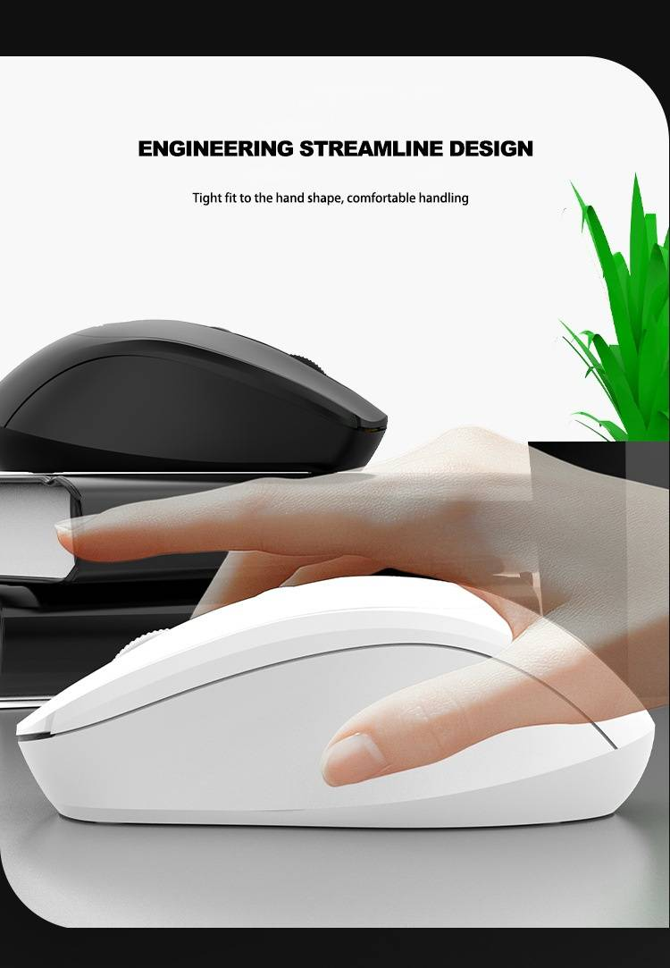 Wireless Rechargeable Mouse For Laptop, 2.4G Bluetooth Silent Gaming & Office Mouse, Ergonomic Design, 1200DPI, Compatible With PC/Tablet_voghion.com