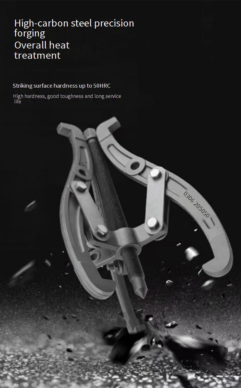 Professionele 6-inch 3-klauw lagertrekkerset, robuuste constructie van koolstofstaal, verwisselbaar 2/3-klauwontwerp voor soepel verwijderen van lagers_voghion.com