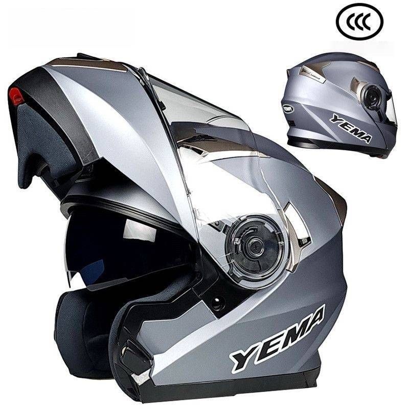Motorcycle Helmet ABS Full Face Flip Up Helmet With 3C Certification For Men & Women, All-Season Riding, XL/XXL_voghion.com