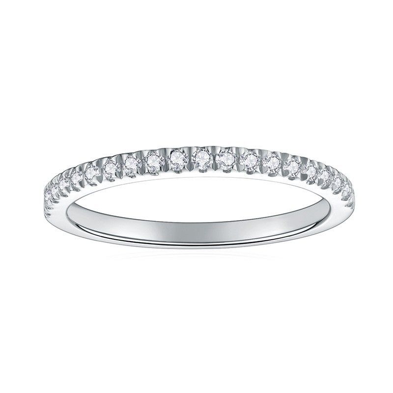 Stapelbare ringset met Moissanite van 18 karaat verguld sterlingzilver (S925) voor dames, elegante geometrische minimalistische sieraden in wit/geel (Amerikaanse maat 5-9)_voghion.com