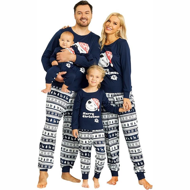 Family Matching Christmas Pajama Set - Long Sleeve Holiday Sleepwear With Tree Print (Adult & Kids & Pet Sizes)_voghion.com