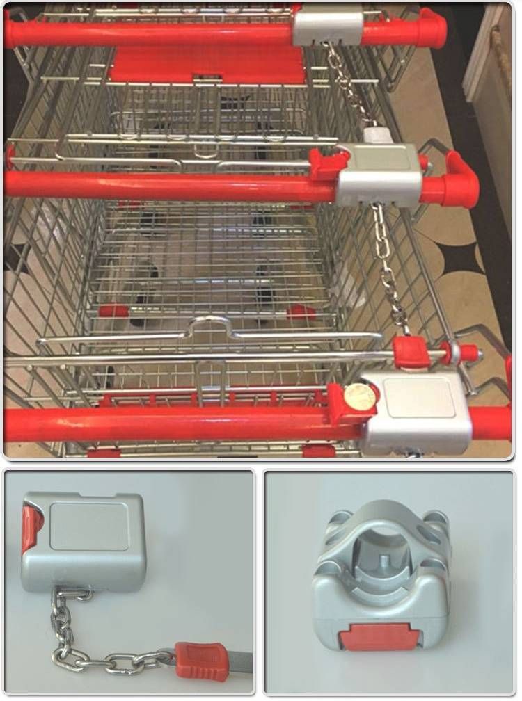 Münzbetriebenes Einkaufswagenschloss – Hochleistungssicherheit aus Zinklegierung für Supermärkte und Großhandelsmärkte (Modell: MJ-STL03)_voghion.com