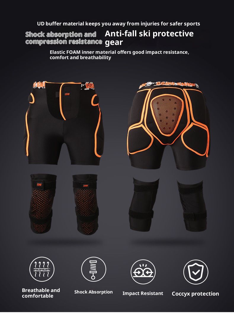 Ski- und Snowboard-Schutzausrüstungsset – Hüft- und Knieschoner für Erwachsene (S/M, L/XL, 3 Farben)_voghion.com