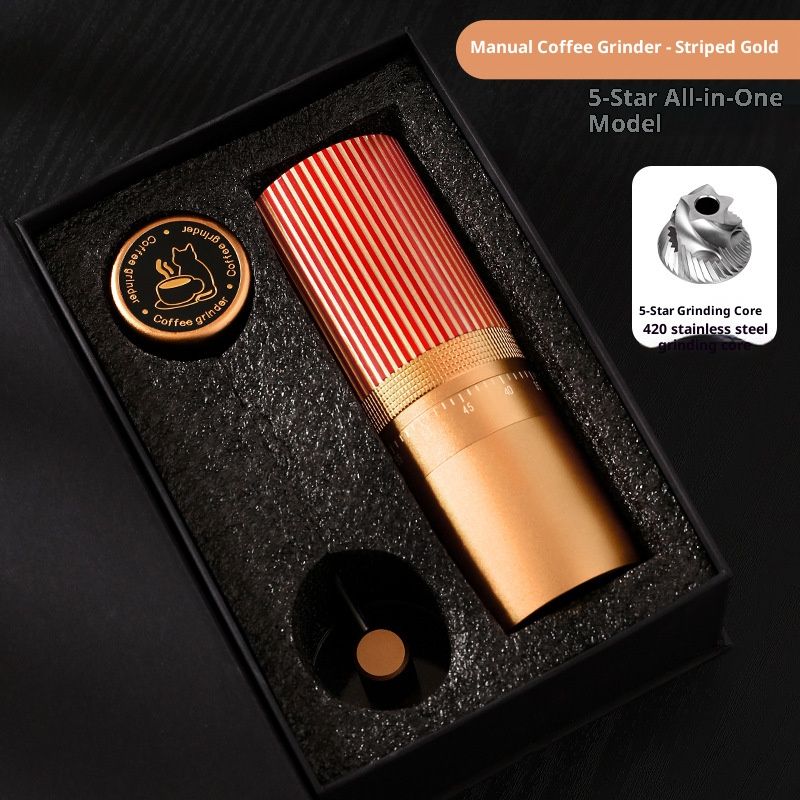 Hochwertige manuelle Kaffeemühle mit verstellbarem CNC-Mahlwerk – konisches Edelstahlmahlwerk für Espresso, French Press und Filterkaffee_voghion.com