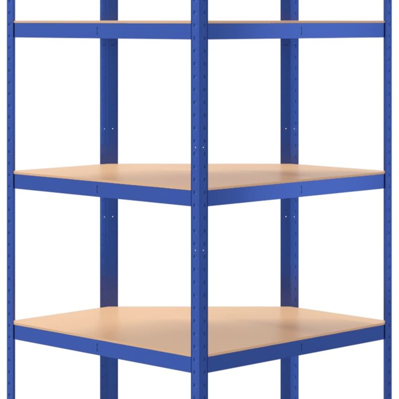 5-Layer Shelves 4 pcs Blue Steel&Engineered Wood_voghion.com