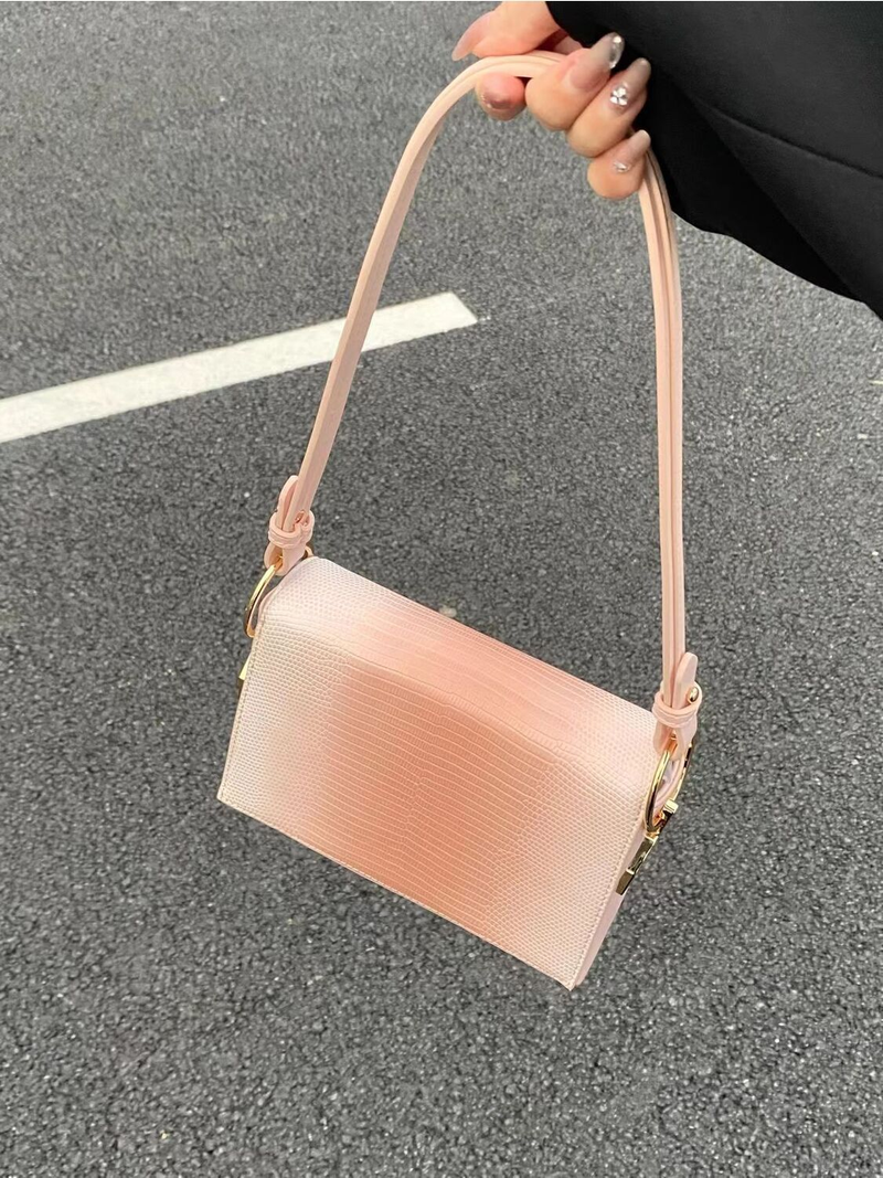 High Beauty Pink Rose Square 2023 Nuova borsa a tracolla monospalla per pendolarismo semplice Dolce e versatile piccola_voghion.com