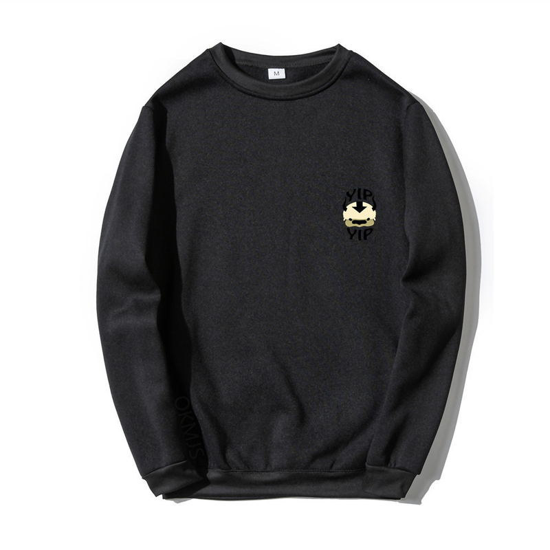 Nouveau sweat polaire lâche vêtements de rue haut automne col rond pull à capuche pull pour hommes_voghion.com