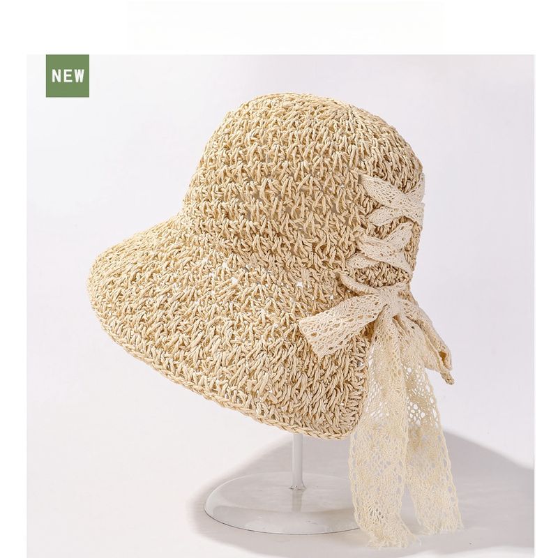 Cappello da sole fatto a mano con tesa larga, fatto a mano, con cinturino in pizzo, da fata, estivo, da gita, protezione solare, 56-58 cm_voghion.com